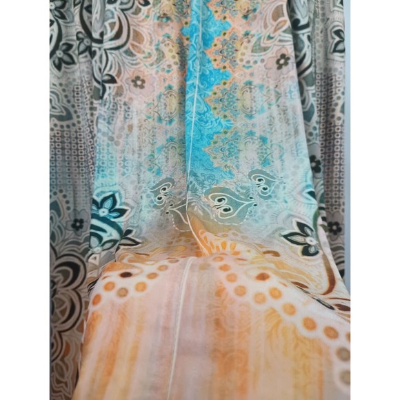 Apt 9 Women Sz L Empire Sleeveless Floral Studded Neckline A Line Flowing Dress - Picture 8 of 16